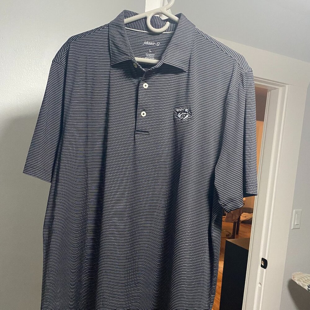 Nashville Predators Size Large Johnnie-O Polo Black